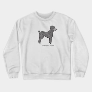 Standard Poodle with Name - detailed dog design for poodle lovers Crewneck Sweatshirt